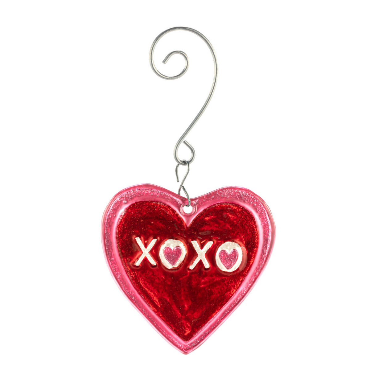Heart XO Glass Ornament-Lemons and Limes Boutique