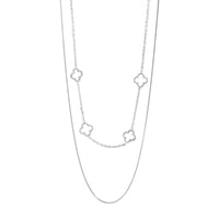 18K Gold PVD Stainless Steel Layered Clover Charm Necklace-Stainless-Lemons and Limes Boutique