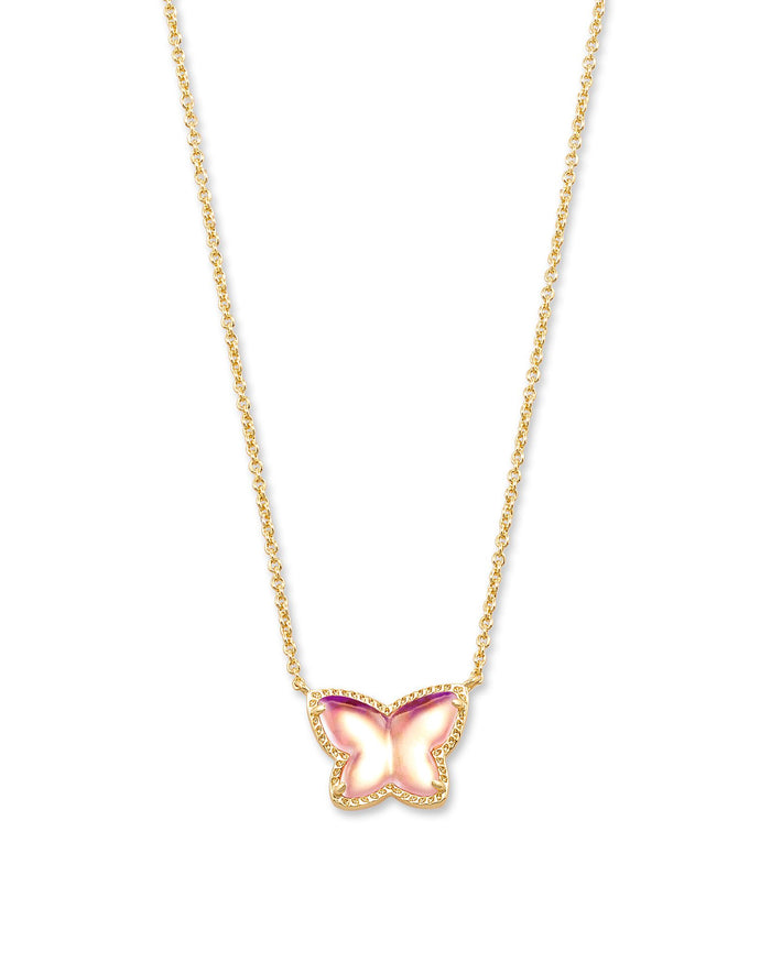 Lillia Butterfly Pendant in Gold Blush Dichroic Glass by Kendra Scott-Lemons and Limes Boutique