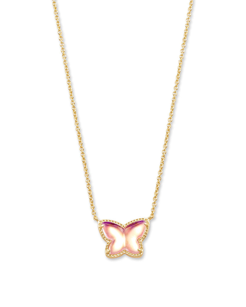 Lillia Butterfly Pendant in Gold Blush Dichroic Glass by Kendra Scott-Lemons and Limes Boutique