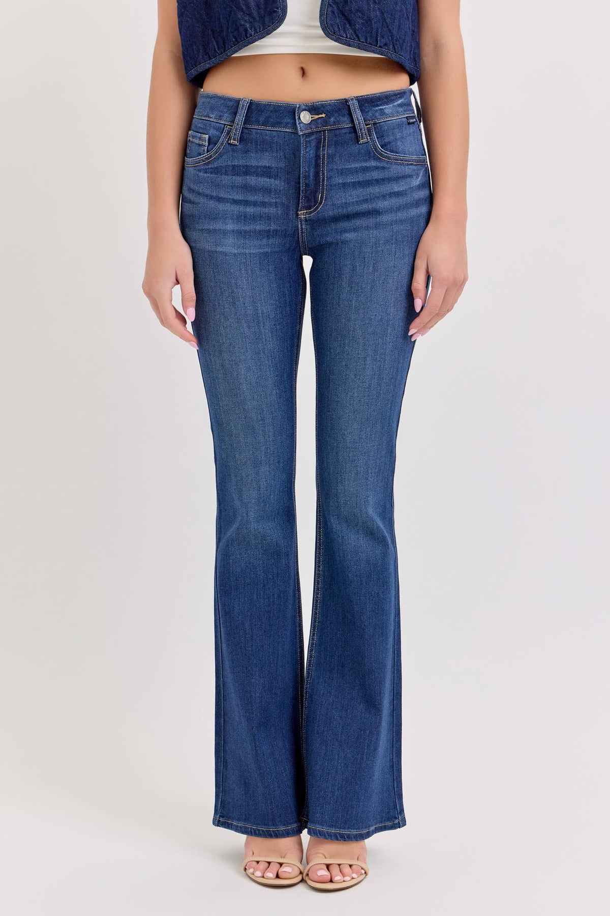 Mid Rise Flare Denim Jean-Lemons and Limes Boutique