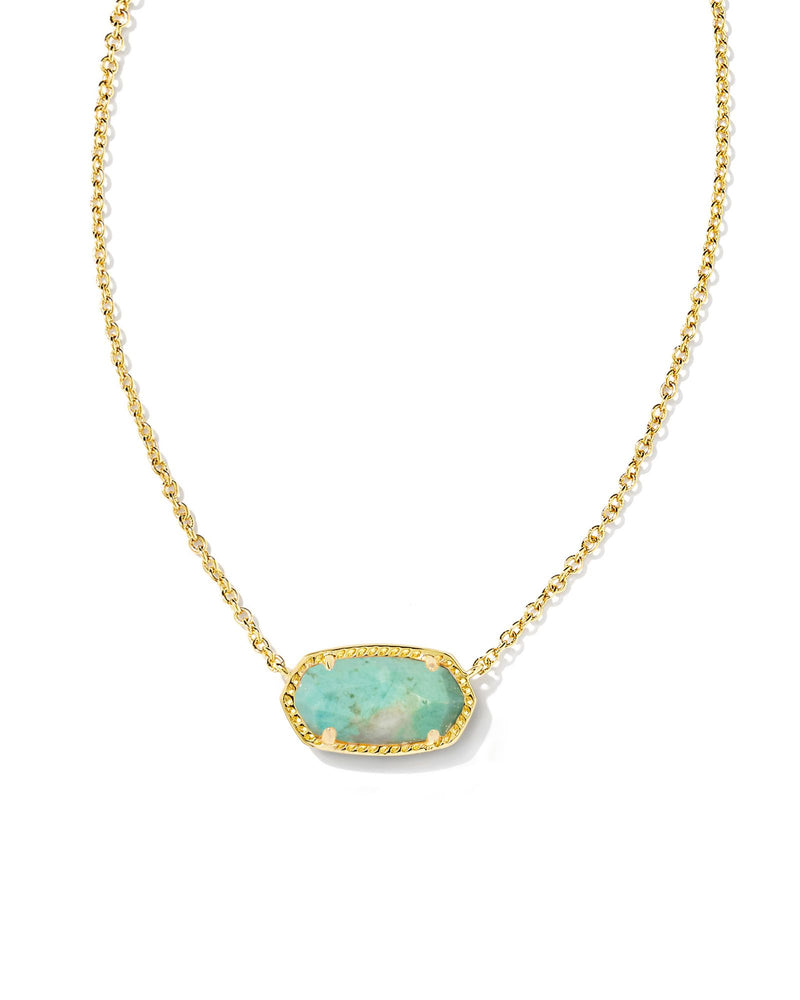 Elisa Necklace in Gold Sea Green Chrysocolla by Kendra Scott-Lemons and Limes Boutique