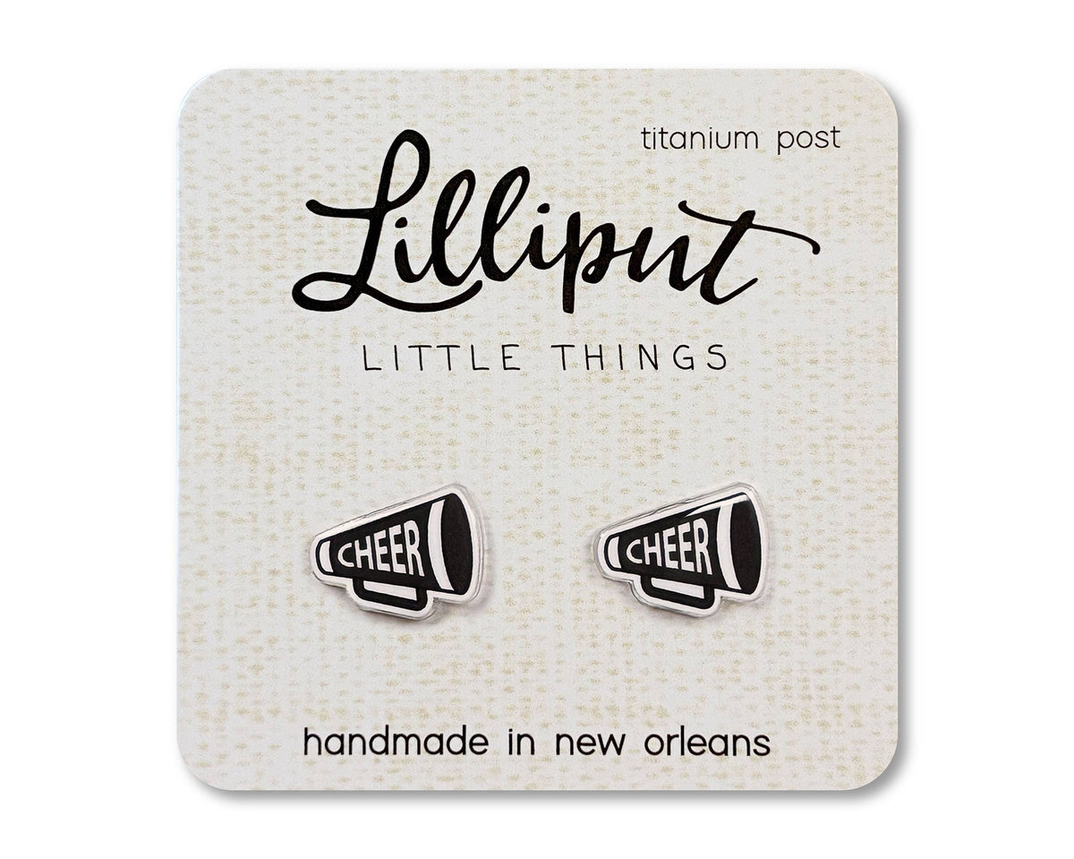Cheer Megaphone Earrings-Lemons and Limes Boutique