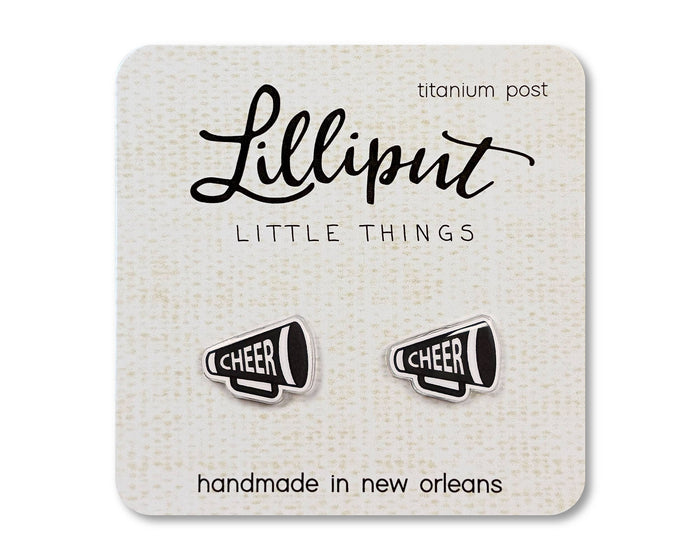 Cheer Megaphone Earrings-Lemons and Limes Boutique