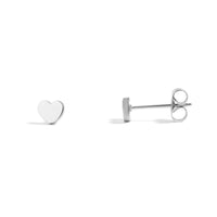 18K Gold PVD Stainless Steel Heart Stud Earrings-Lemons and Limes Boutique