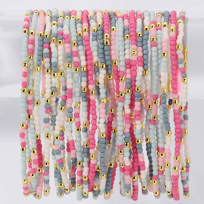 Stretch Seed Bead Bracelets in Assorted Colors