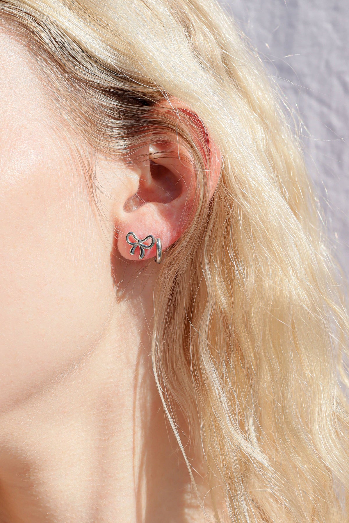 18K Gold PVD Stainless Steel Bow Stud Earrings-Lemons and Limes Boutique