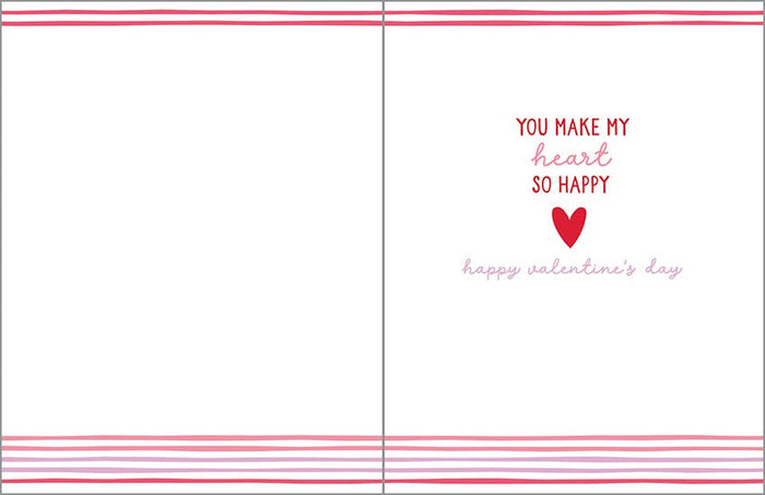Valentine Greeting Card - Love you Stripes