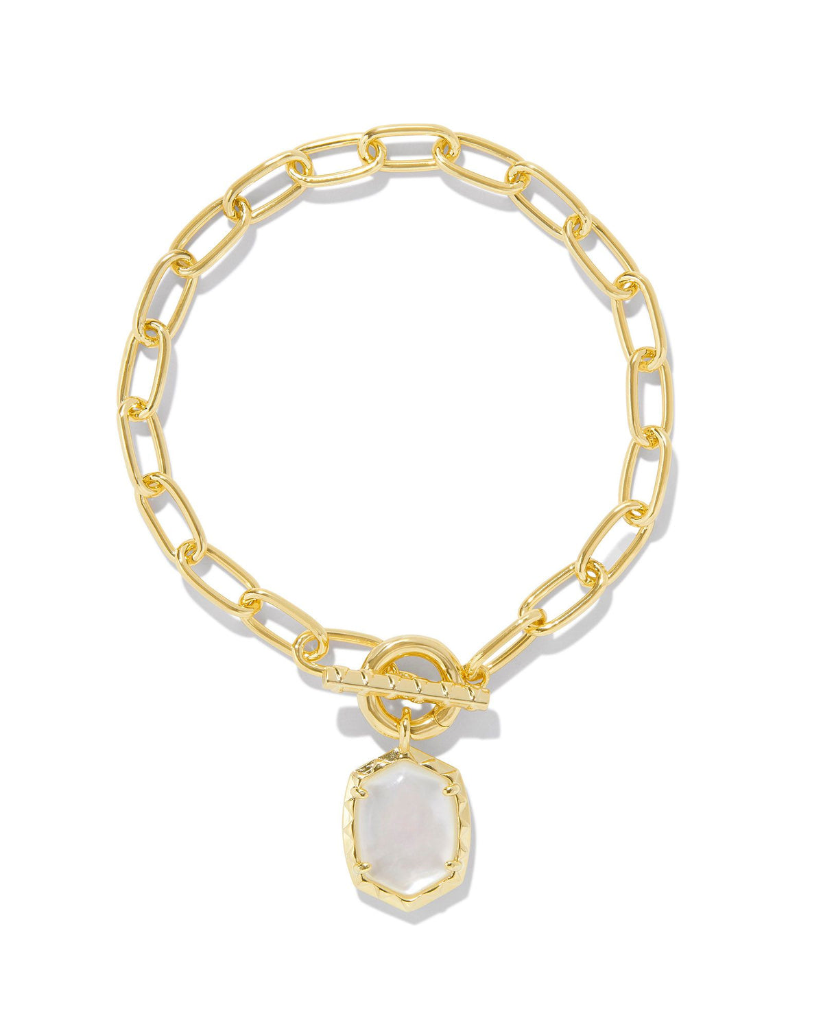 Daphne Link and Chain Bracelet in Gold Ivory Mother of Pearl by Kendra Scott-Lemons and Limes Boutique