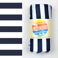 UPF 50+ Pool & Beach Towel in Navy Stripe--Lemons and Limes Boutique