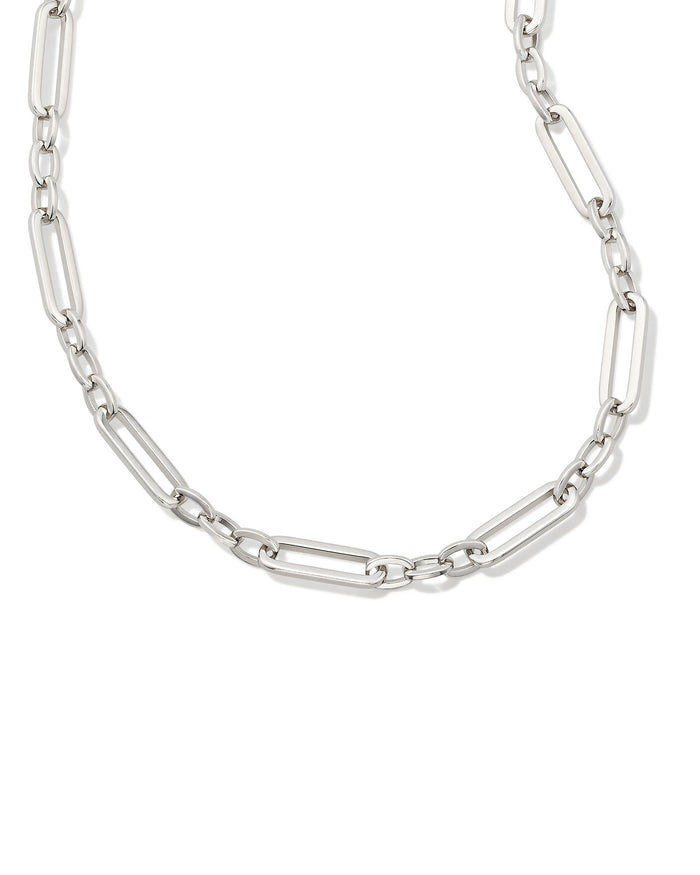 Heather Link and Chain Necklace in Silver by Kendra Scott-Lemons and Limes Boutique