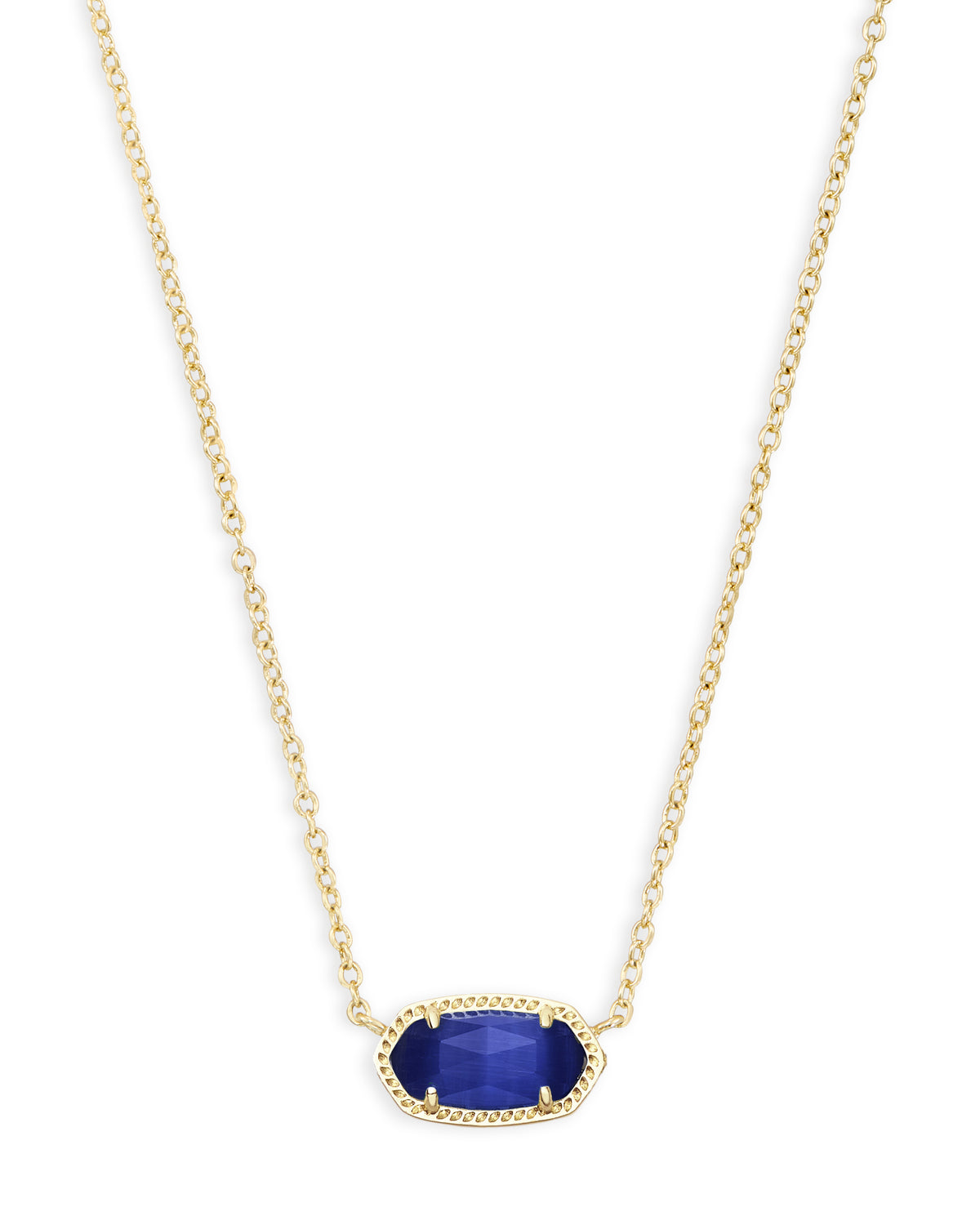 Elisa Necklace in Gold Cobalt Cat's Eye by Kendra Scott-Lemons and Limes Boutique