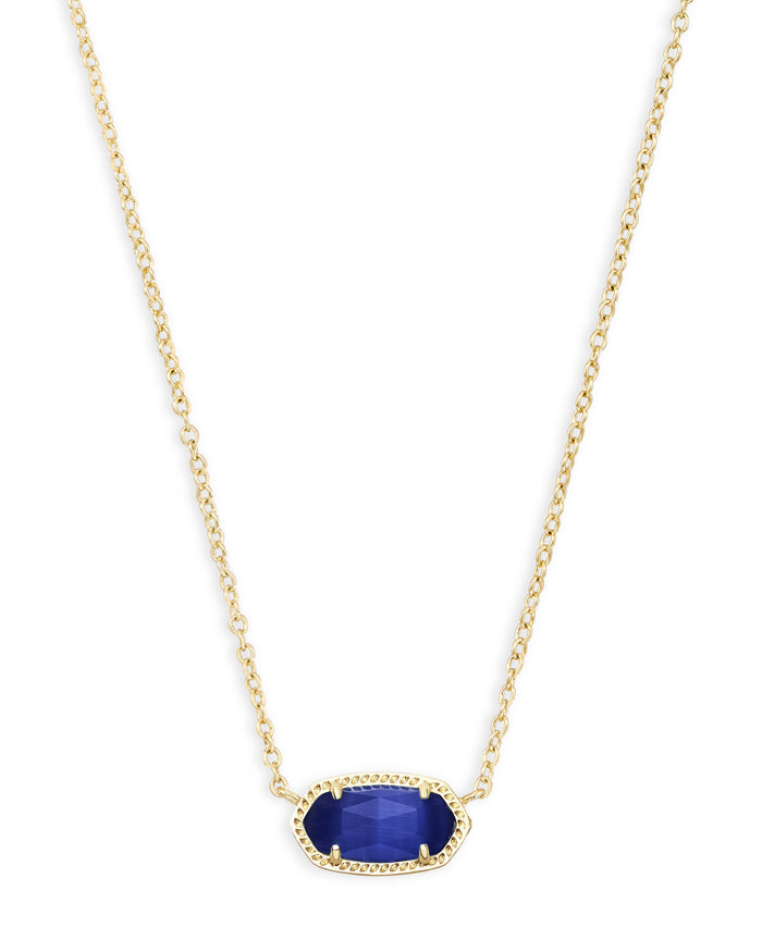 Elisa Necklace in Gold Cobalt Cat's Eye by Kendra Scott-Lemons and Limes Boutique