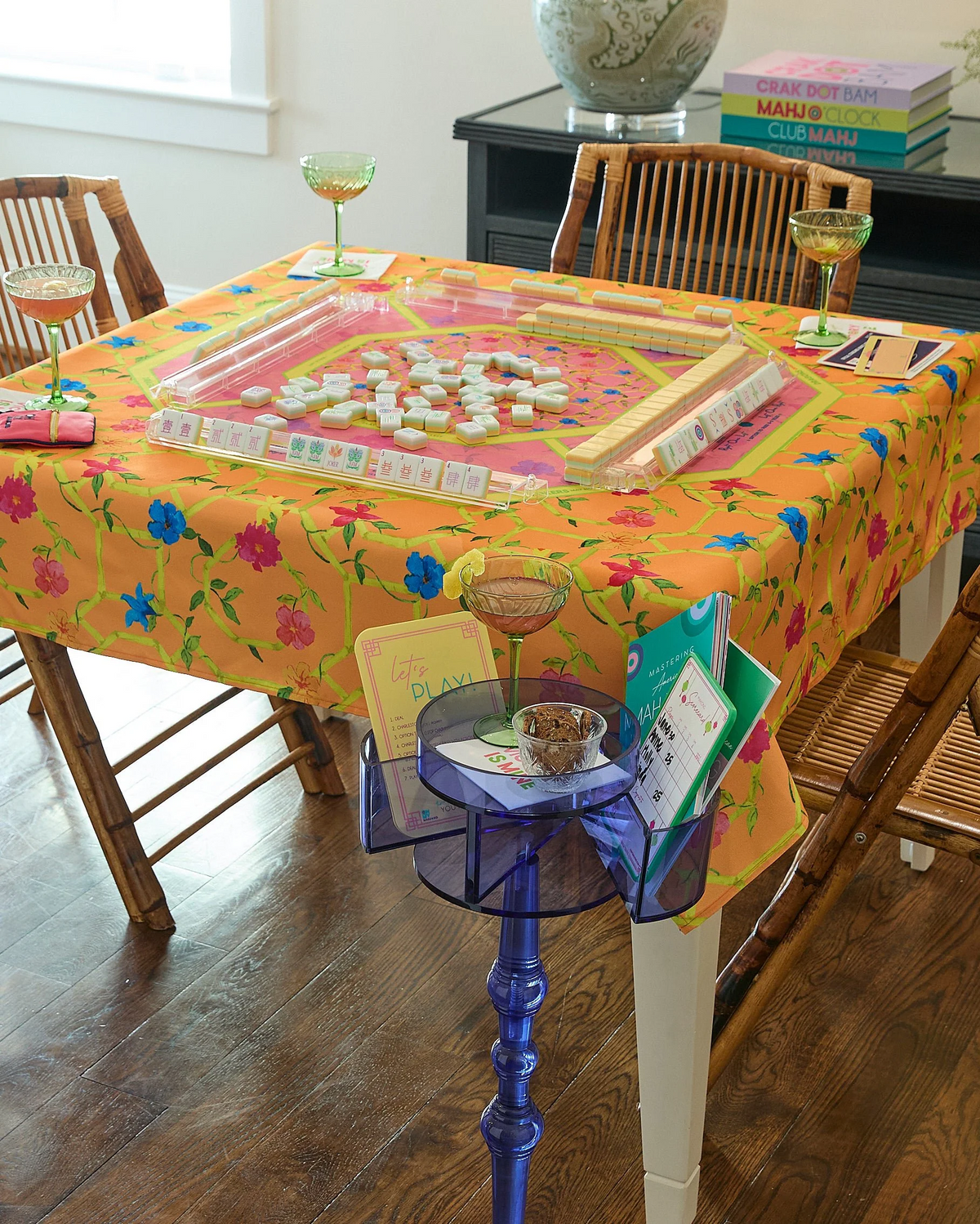 Bagua Blossom Mahjong Tablecloth-Lemons and Limes Boutique