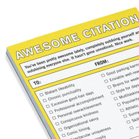 Awesome Citation Nifty Note Pad (Yellow)--Lemons and Limes Boutique