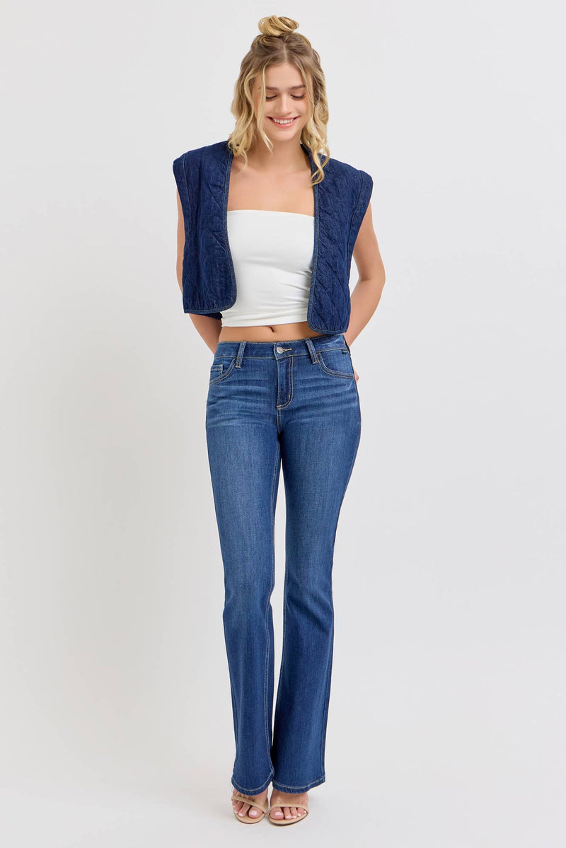 Mid Rise Flare Denim Jean-Lemons and Limes Boutique