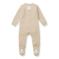 Solid Rib Organic Cotton Sleep & Play in Hummus-Lemons and Limes Boutique