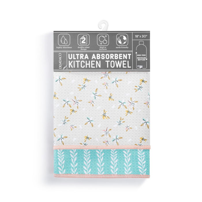 Vintage Floral Absorbent Reversible Towel-Lemons and Limes Boutique