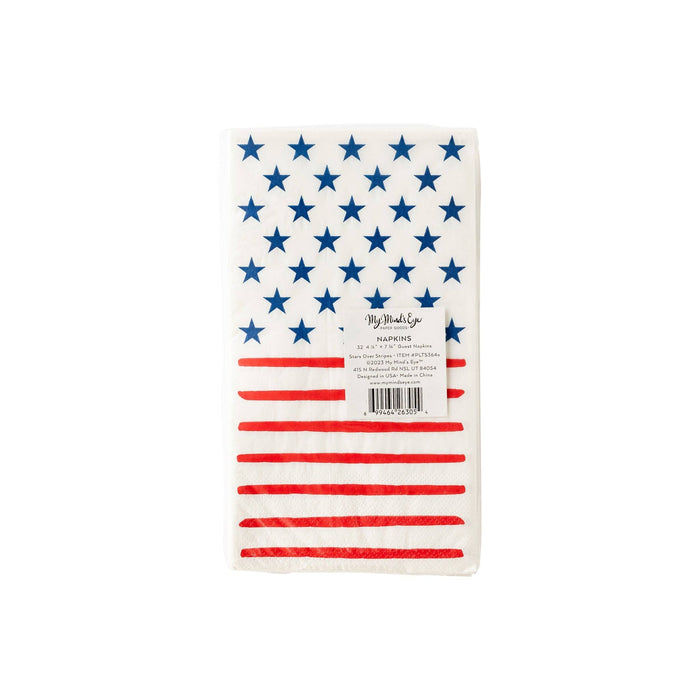 Stars & Stripes Paper Guest Towel Napkin--Lemons and Limes Boutique