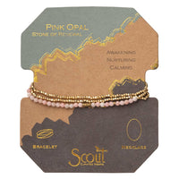 Delicate Stone Pink Opal Bracelet/Necklace - Stone of Renewal--Lemons and Limes Boutique