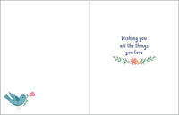 Birthday Greeting Card - Books & Bird-Lemons and Limes Boutique