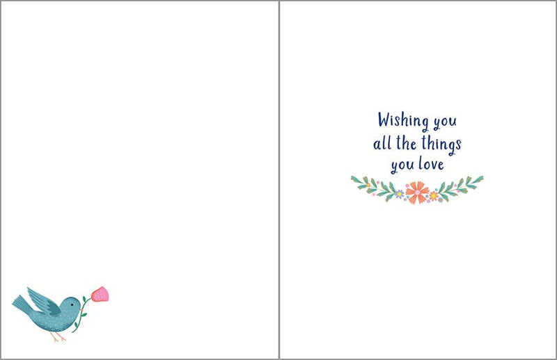 Birthday Greeting Card - Books & Bird-Lemons and Limes Boutique