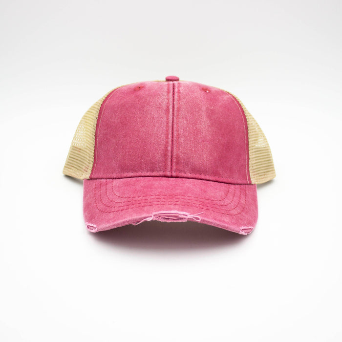 CINCY Trucker Hat in Burgandy-Lemons and Limes Boutique