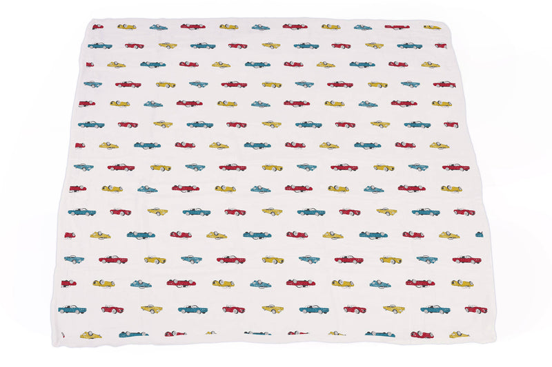 Vintage Muscle Cars and Motorcycles Newcastle Blanket--Lemons and Limes Boutique