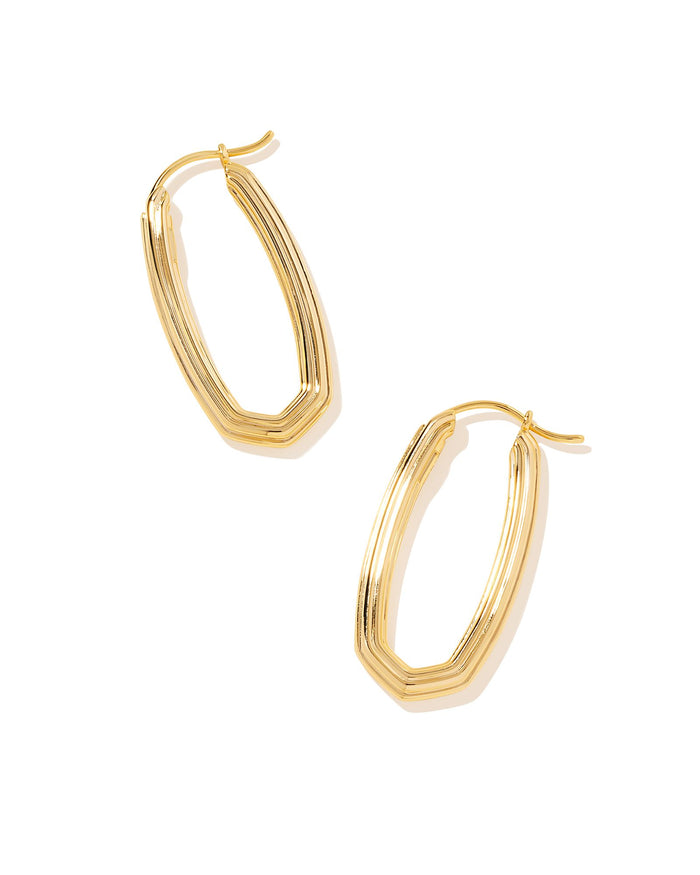 Heather Hoop Earrings in Gold Kendra Scott-Lemons and Limes Boutique