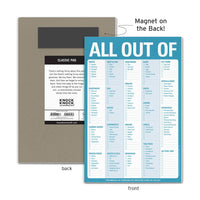 All Out Of Pad® for Groceries with Magnet in Blue--Lemons and Limes Boutique