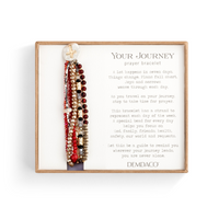 Beaded Prayer Bracelet in Garnet-Lemons and Limes Boutique