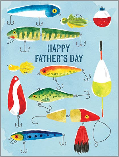 Father's Day Greeting Card - Fishing Lures--Lemons and Limes Boutique