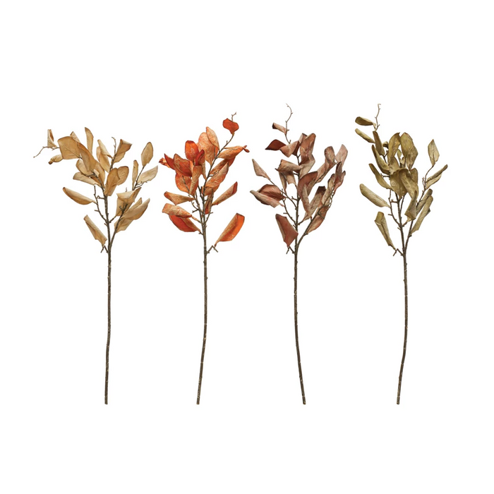 31-1/2"H Faux Leaf Pick, 4 Colors-Lemons and Limes Boutique