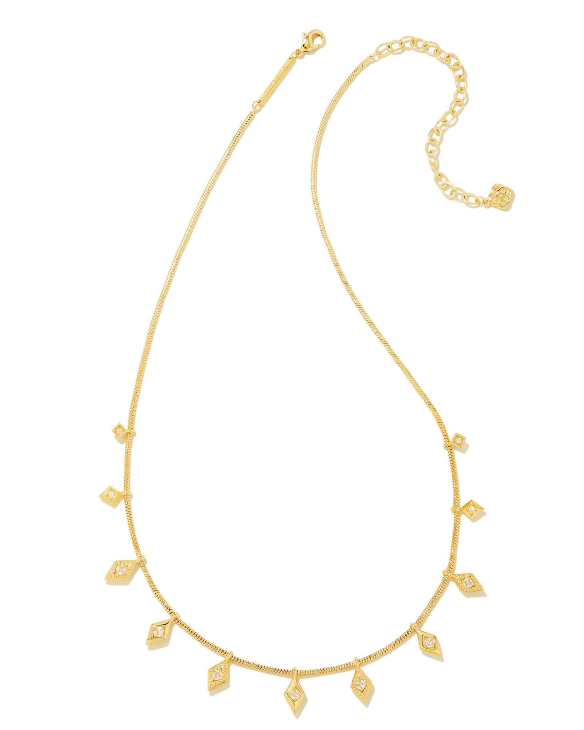 Kinsley Strand Necklace in Gold White CZ by Kendra Scott-Lemons and Limes Boutique