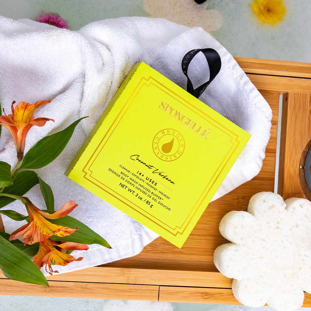 Coconut Verbena | Boxed Flower-Body Wash Infused Buffer-Lemons and Limes Boutique