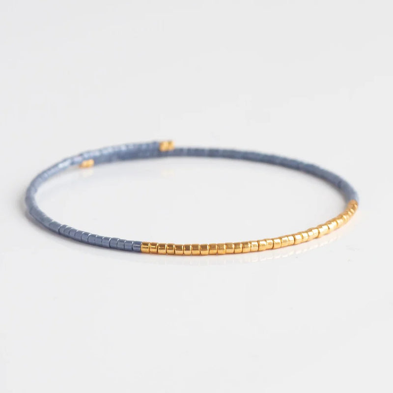 Norah Bangle in Cornflower/Gold--Lemons and Limes Boutique