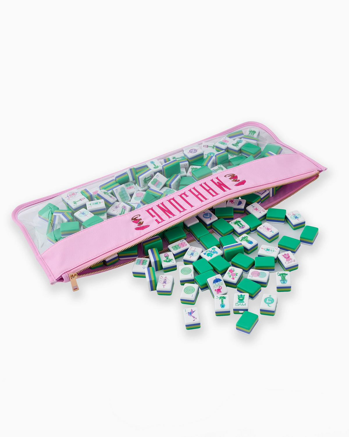 Cotton Candy Monkey Mahjong Tile Bag-Lemons and Limes Boutique