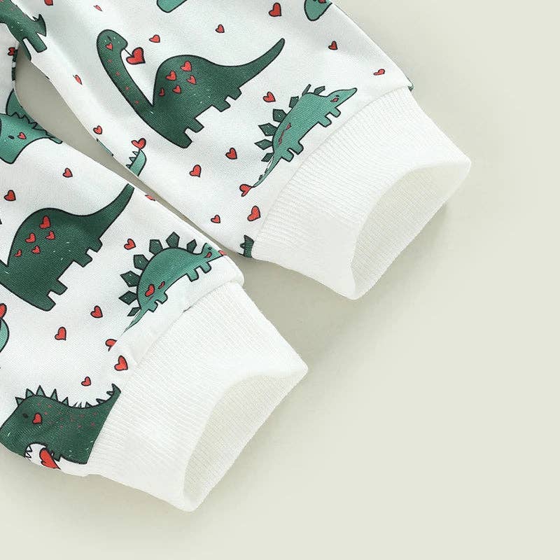 Dinosaur Hearts Infant/Toddler Loungewear Set--Lemons and Limes Boutique