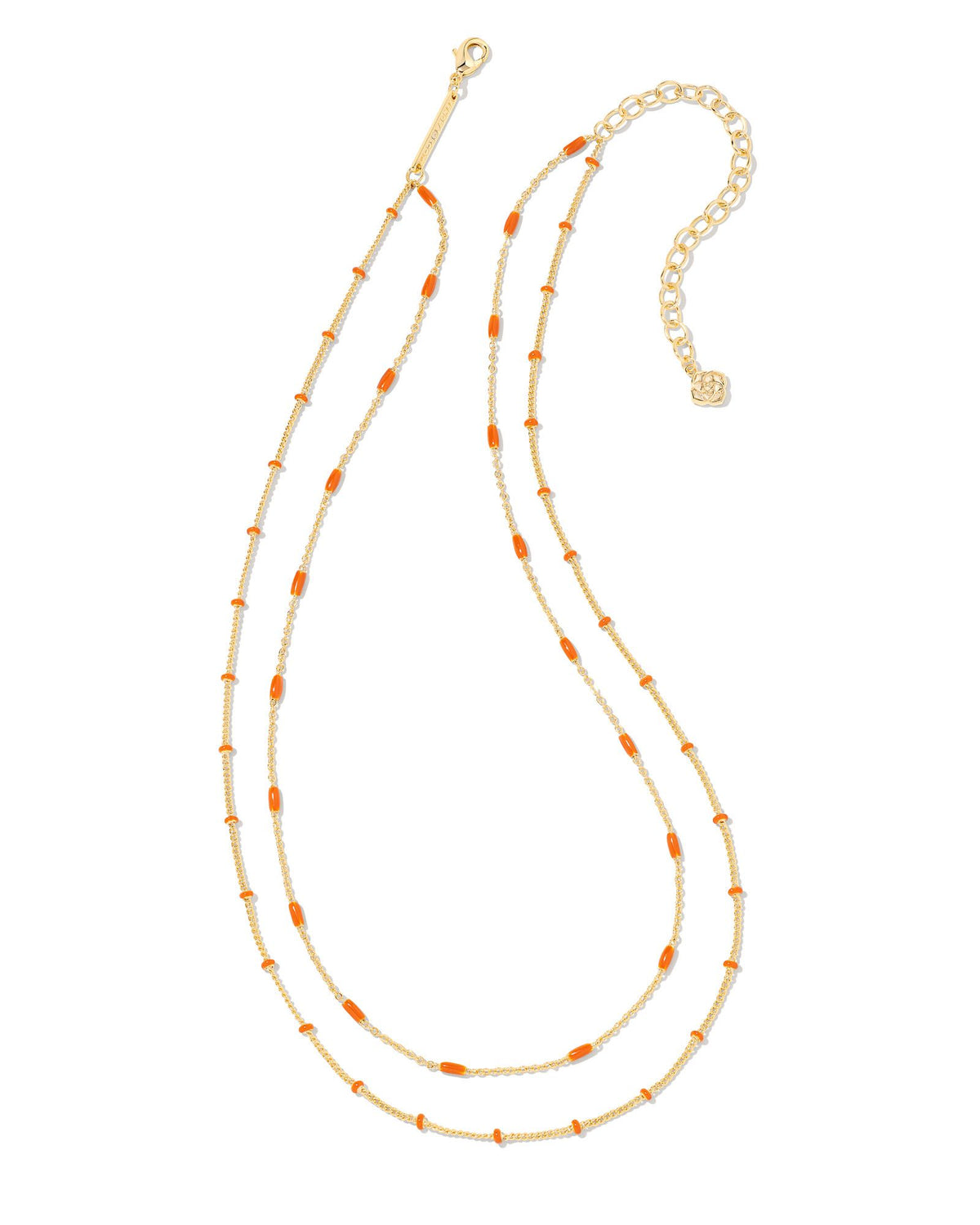 Dottie Multi Strand Necklace in Gold Orange by Kendra Scott-Lemons and Limes Boutique