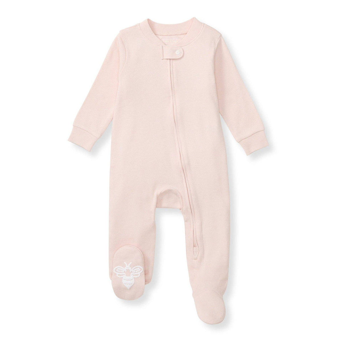 Solid Rib Organic Cotton Sleep & Play in Ranunculus-Lemons and Limes Boutique