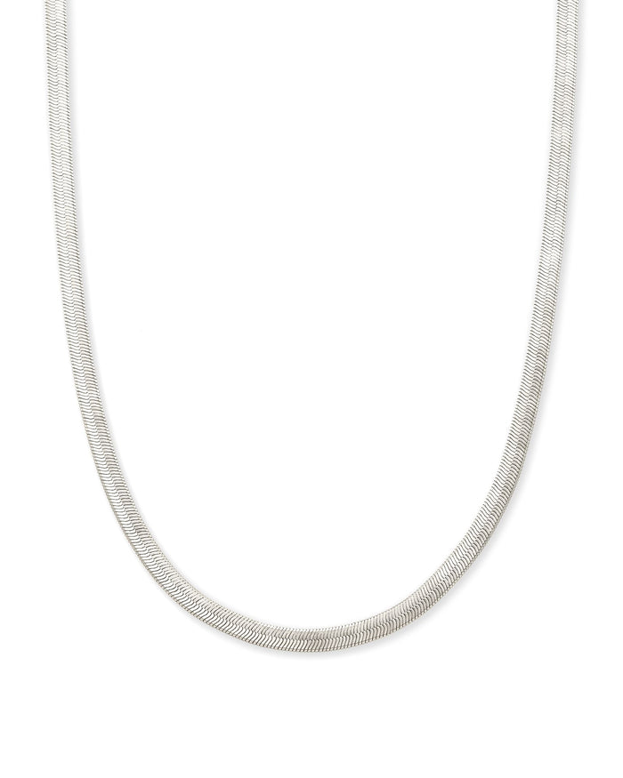 Kassie Chain Necklace in Rhodium Metal by Kendra Scott-Lemons and Limes Boutique