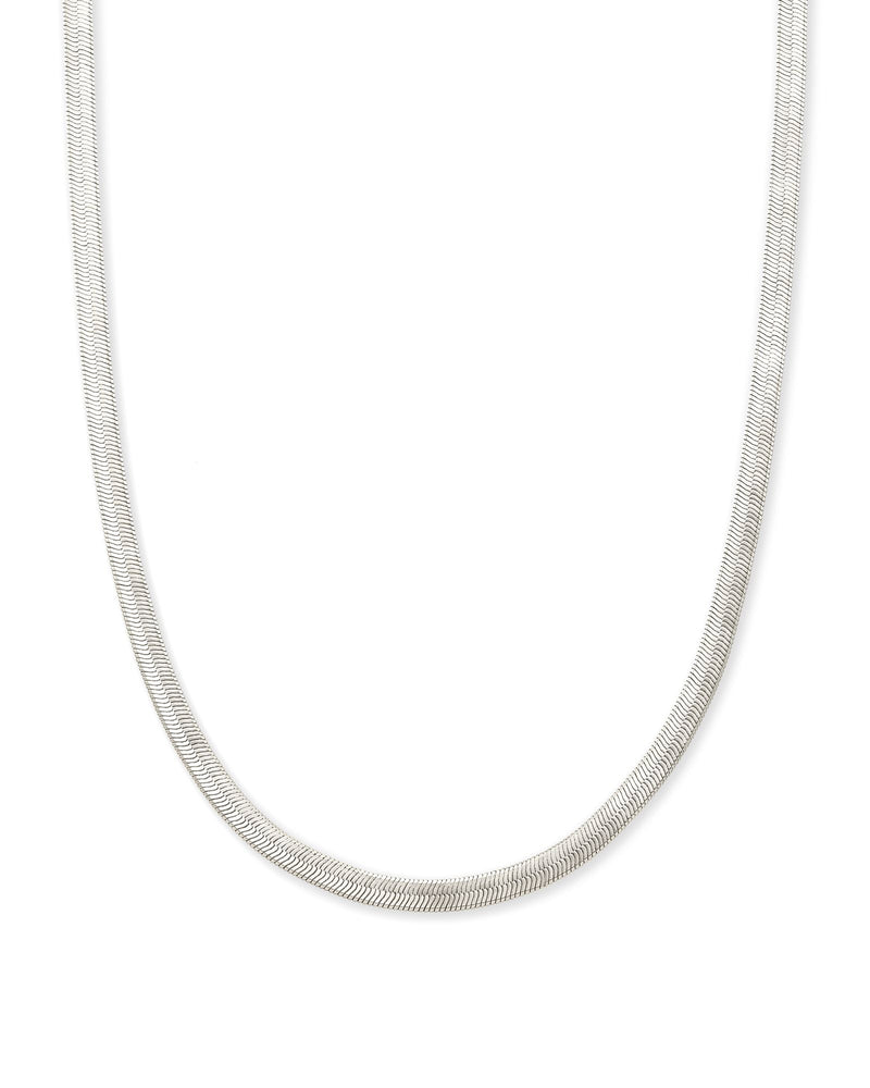 Kassie Chain Necklace in Rhodium Metal by Kendra Scott-Lemons and Limes Boutique
