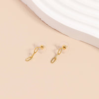 Stainless Steel Paperclip Earrings-Lemons and Limes Boutique