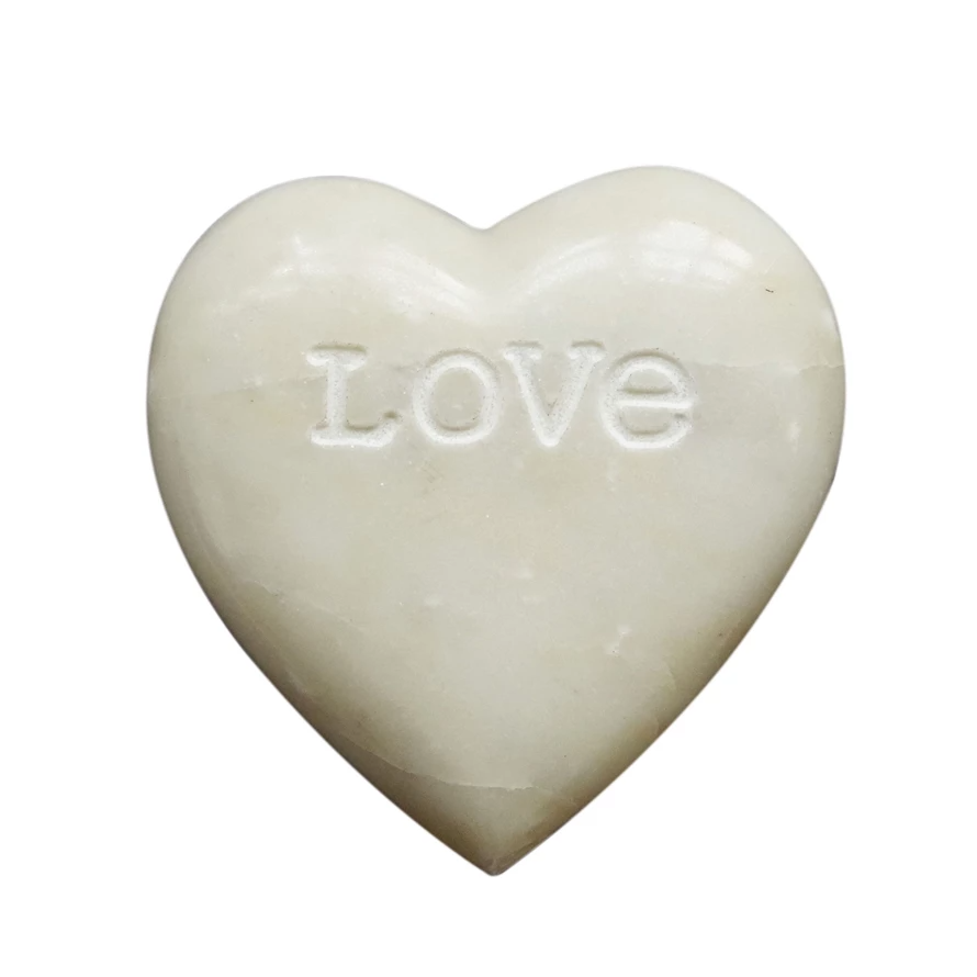 Soapstone Heart with Engraved "Love"--Lemons and Limes Boutique