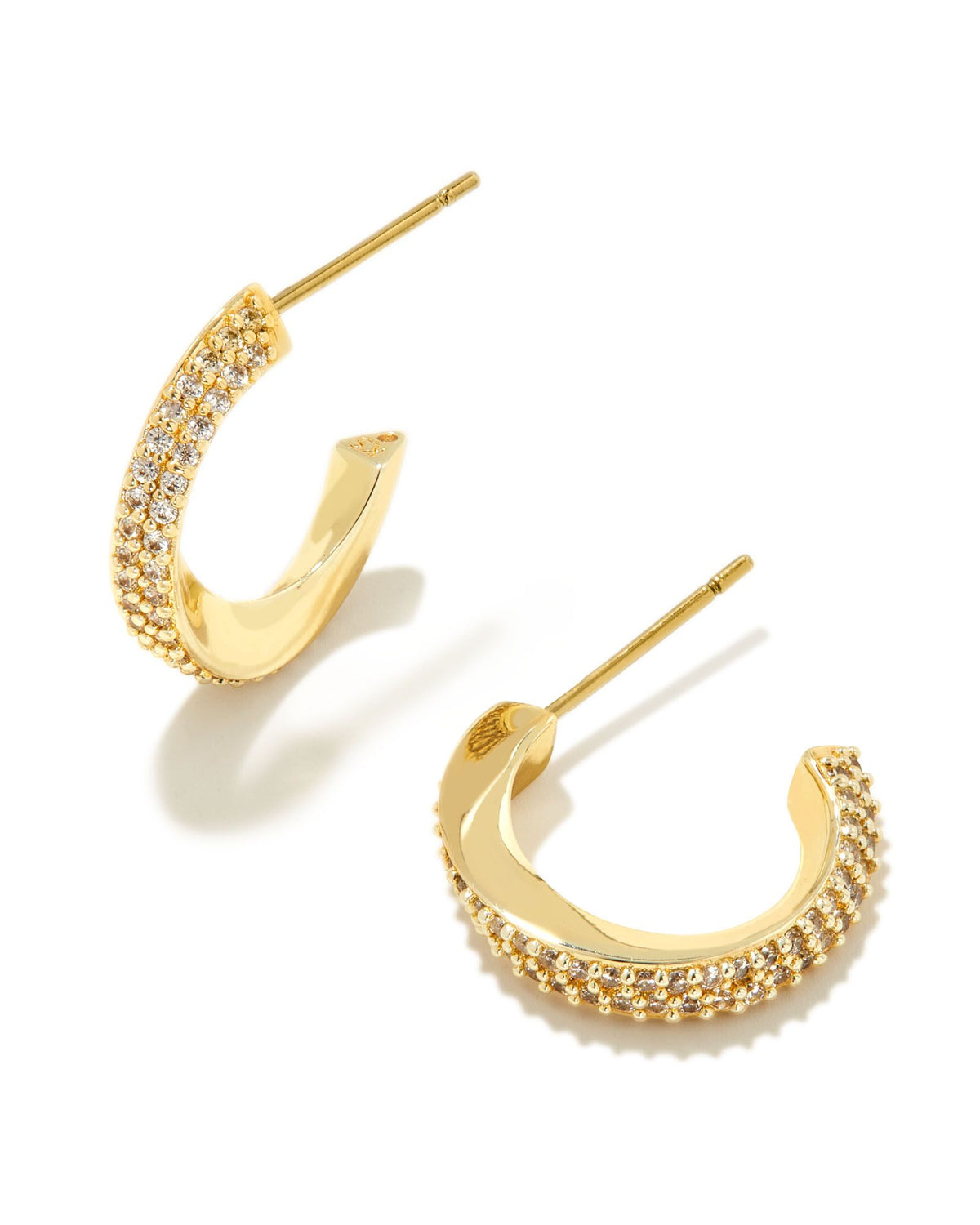 Ella Huggie Earrings in Gold CZ Kendra Scott-Lemons and Limes Boutique