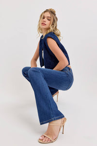 Mid Rise Flare Denim Jean-Lemons and Limes Boutique