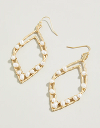 Deco Drama Beaded Earrings Pearl-Lemons and Limes Boutique