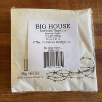 Big House Cocktail Napkins, In dog wine she only had...-Lemons and Limes Boutique
