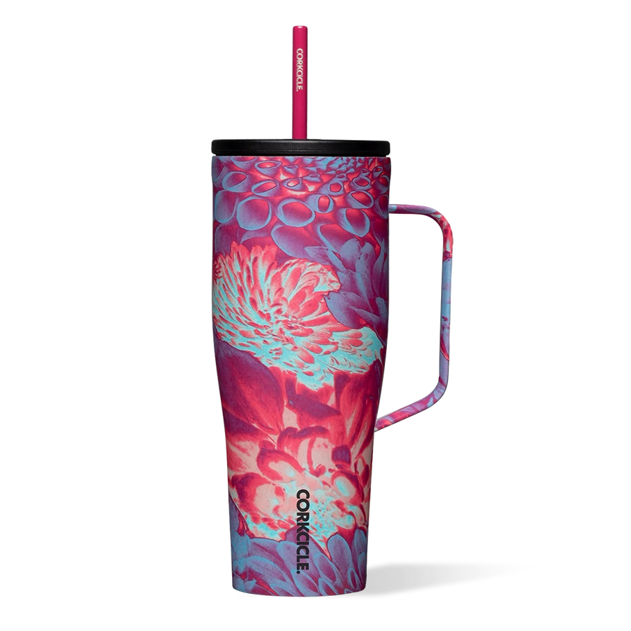 30oz. Cold Cup XL in Dopamine Floral Corkcicle-Lemons and Limes Boutique