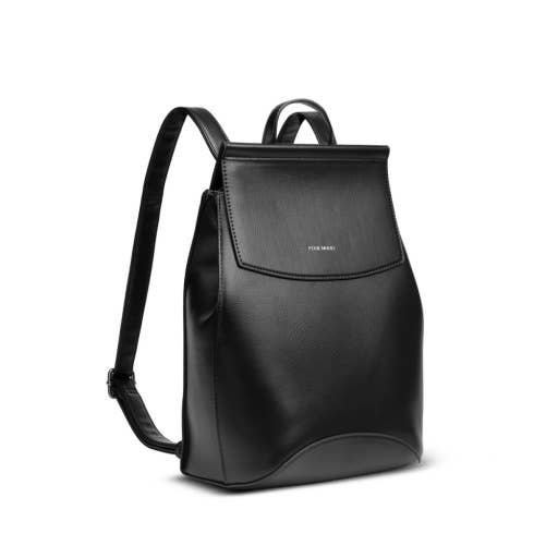 Kim Recycled Vegan Backpack in Black--Lemons and Limes Boutique